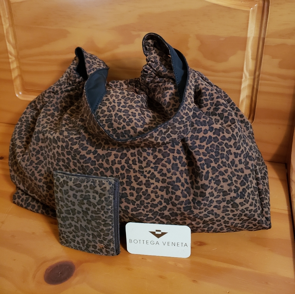 Bottega Veneta Leopard Print Shoulder Bag